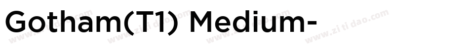 Gotham(T1) Medium字体转换